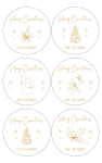 Personalised Christmas Gift Stickers -golden Christmas - Afrikaans