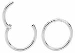 365 Sleepers 2PCS 16G Surgical Stainless Steel 6MM - 10MM Hinged Hoop Segment Nose Helix Tragus Septum Lip Conch Ring Sleeper Ea