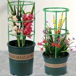 12PCS Half Round Plant Support Stakes Set - Durable Plastic Rings For Climbing Vegetables & Flowers - Secure Indoor Garden Trell