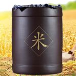 Ceramic Rice Storage Container Airtight Moisture Proof Kitchen Food Storage Bin With Lid 7.5 22.5 35KG Chinese Design For Pantry