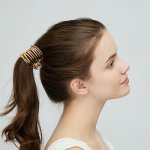 1PC Elegant Simple Small Golden & Silvery Hair Grip Casual Practical Hair Clip Ponytail Buckle Women Girls Casual Party Outdoor