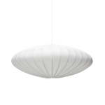 White Eclipse Fabric Drum Pendant Light - 100CM Dia X 35CM H