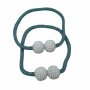 Matoc Designs - Magnetic Curtain Rope Tieback With Pearl Design - Blue - X2 Pack