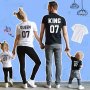1pc King Queen Iron On Decals DIY Iron On Patches Heat Transfer Stickers For T-shirts Sweaters Vests Hats School Bags Bags Handbags Decoration Appliques