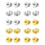 Sterling Silver & 14K Gold Earring Backs Replacements - 20PCS Hypoallergenic Droopy Ear Friendly - 10 White + 10 Gold
