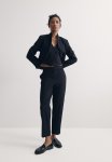 Ankle-length Cigarette Trousers - Black