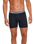 Men's Charged Cotton Stretch 6INCH Boxerjock - 3-PACK - Black LG