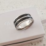 Flynn - Men's Ring Stainless Steel Spinner Band Sizes 9-12 - Size 12