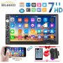 17.78 Cm HD Double Din Car Stereo Radio MP5 Player With Steering Wheel Remote Support Mirror Link B-t Touch Screen USB Tf Fm Aux