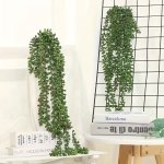 1PCS Soft Glue Simulation Green Berry Plants Tears Rattan Artificial Flower Wall Hanging Buddha Beads Artificial Flower Vine Wed