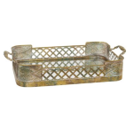 31.5X7X21.3CM Vintage Mirror Handled Tray FMJ86U1