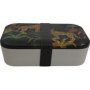 Bamboo Lunchbox With Silicone Band Dark Leopard Design