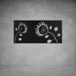Protea Wall Art - 2000 X 1000 X 20 Matt Silver Indoor