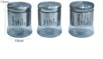 Zs - Set Of 3 Pieces Stainless Steel Airtight Storage Jar Set