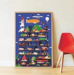 - Discovery Sticker Poster - Vehicles