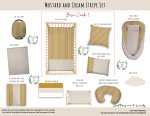 Cot Duvet Bedding Mustard And Cream Stripe Set Neutral