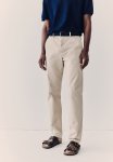 Slim Fit Cotton Chinos - Beige