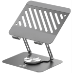 Volkano Pivot 360 Swivel Adjustable Laptop Stand - Multifunctional Aluminium, Grey
