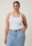 Cotton On Plus Staple Rib Scoop Neck Tank - Glacier