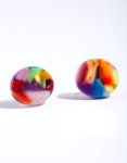 MINI Circle Marbled Acrylic Stud Earrings