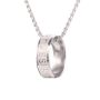Hip Hop Ring Shaped Pendant Necklace