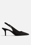 Pointed Slingback Court Shoes - Black