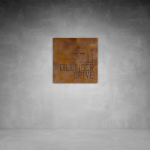 House Number D16 - 500 X 500 Rust Coat Warm White