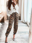 Tan Cheetah JOGGERS - Small