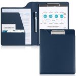 Procase Clipboard Folder Portfolio A4 Leather Padfolio Clipboard Professional Business Portfolio Folder For Interview Resume Off