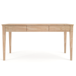 Laila Tapered Desk With 3 Drawers - Pine In Chestnut Finish