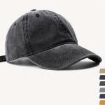 Vintage Washed Cotton Baseball Cap With Metal Buckle - Fashionable Trucker Hat