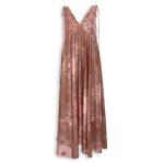 Pink Paisley Flared Maxi Dress