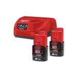 Milwaukee M12 Nrg Batteries & Charger Kit 2.0 Ah