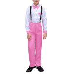 Boys Suits Formal Suspenders Wedding Tuxedos Ring Bearer Outfit Vest And Pants Set With Bow Tie For Teens 3-18 Years