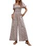 Women's Summer Floral Jumpsuit Dressy Casual One-piece Romper Outfit
