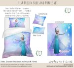 Animation Kids Duvet Set Elsa Blue And Purple Frozen