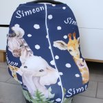 Car Seat Cover Navy Dotty Safari Set