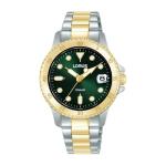 LORUS Sports Women's Quartz Watch Dark Green Sunray Dial