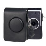 Vertical Full Body Camera Pu Leather Case Bag With Strap For Fujifilm Instax MINI Evo Black