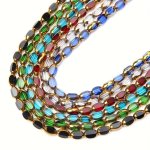 45PCS SET Boutique Artificial Crystal Golden Plated Edge Cut Glass Beads Loose Spacer Beads For Diy Bracelet Necklace Women's Je