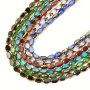 45pcs/set Boutique Artificial Crystal Golden Plated Edge Cut Glass Beads Loose Spacer Beads For Diy Bracelet Necklace Women's Jewelry Making Craft Supplies