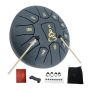 Modoustring Steel Tongue Drum 11 Notes 6 Inches For Kids Rain Drum For Garden With Music Book Drum Mallets Meditation Rain Chime Musical Instrument