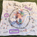 Kikki & Frankie Milestone Blankets Marker Pack-frames Walnut