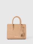 Juliana Small Lock Tote Bag - 0 Nude Croc