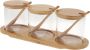 3-PIECE Glass Condiment Jars With Bamboo Lid Spice Set