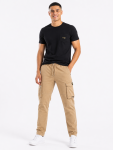Soviet Mens Eryk Slim Leg Cargo Pants In Taupe - Taupe 2XL