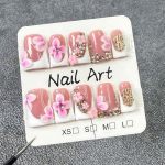 Handmade 3D Nail Art Press Ons Homemade Press On Nails French Tip With 3D Flower Design Fake Nail For Women S