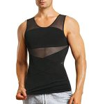 Molutan Mens Compression Shirt Slimming Body Shaper Vest Sleeveless Undershirt Tank Top Tummy Control Shapewear For Men
