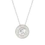 Aurea Necklace In Sterling Silver With Cz