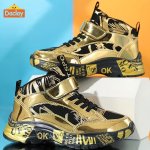 Daclay Boys Trendy Cool Basketball Shoes Casual Wear-resistant Non-slip Sports Shoes All Seasons